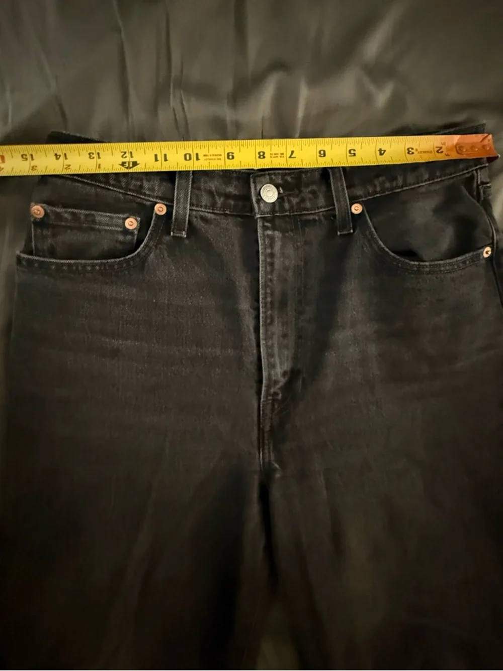 Levi’s RIBCAGE BELL WOMEN'S JEANS Black premium denim - Picture 13 of 13